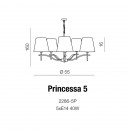 Dane techniczne lampy PRINCESSA 5